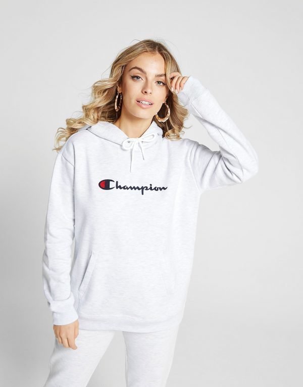 Champion Script Logo Boyfriend Huppari Harmaa