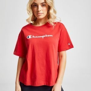 Champion Script Logo Boyfriend T-Paita Punainen