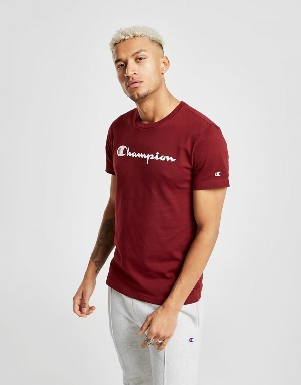 Champion Script Logo T-Paita Punainen