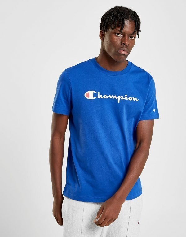 Champion Script Logo T-Shirt Sininen