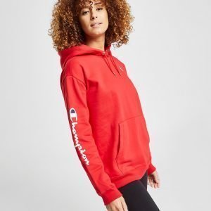 Champion Script Sleeve Boyfriend Huppari Punainen