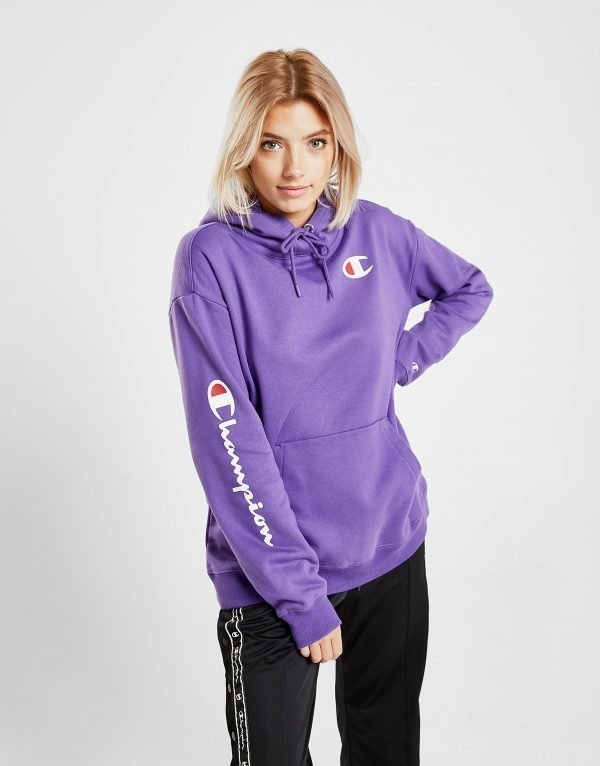 Champion Script Sleeve Boyfriend Huppari Violetti