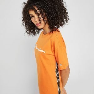 Champion Tape Logo Boyfriend T-Paita Oranssi