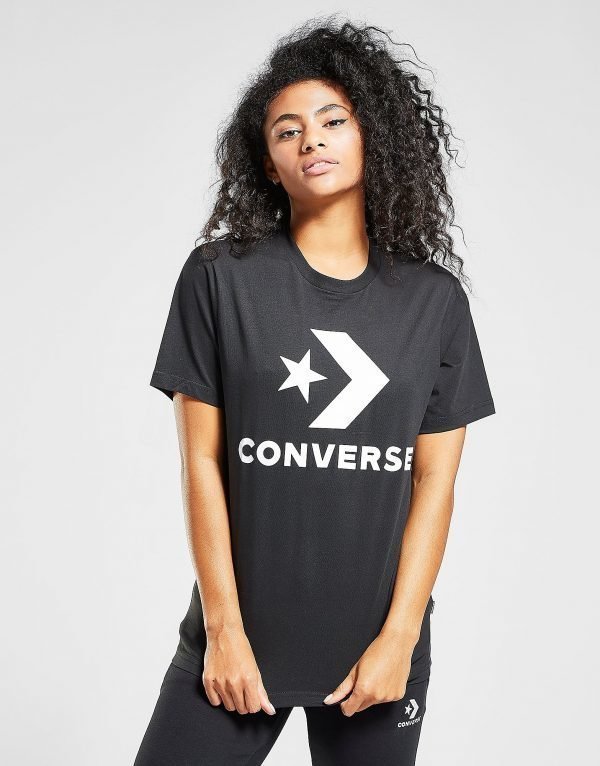 Converse Star Chevron Boyfriend T-Paita Musta