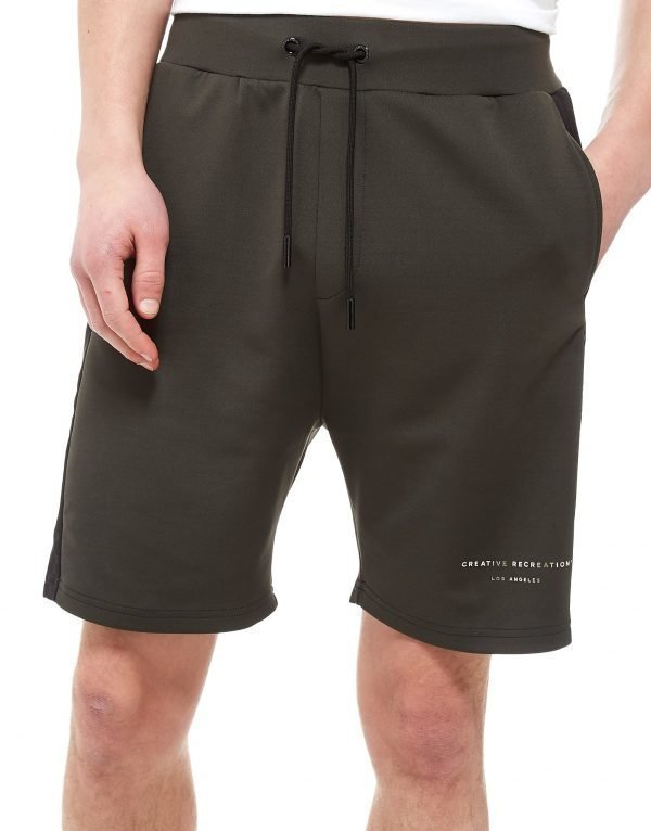 Creative Recreation House Pattern Track Shorts Khaki / Black