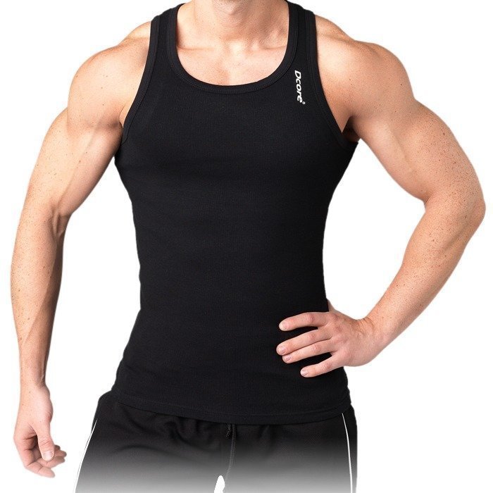 Dcore Bodydesigned rib singlet black L