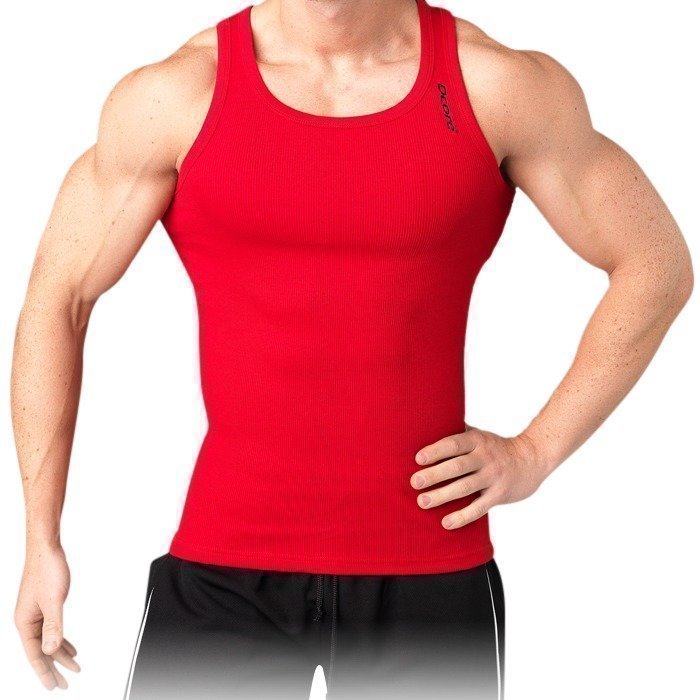 Dcore Bodydesigned rib singlet red L