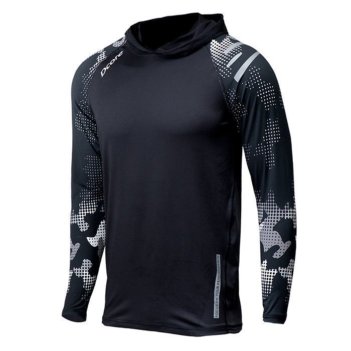 Dcore Symmetric Pixel Camo Hoodie Black L