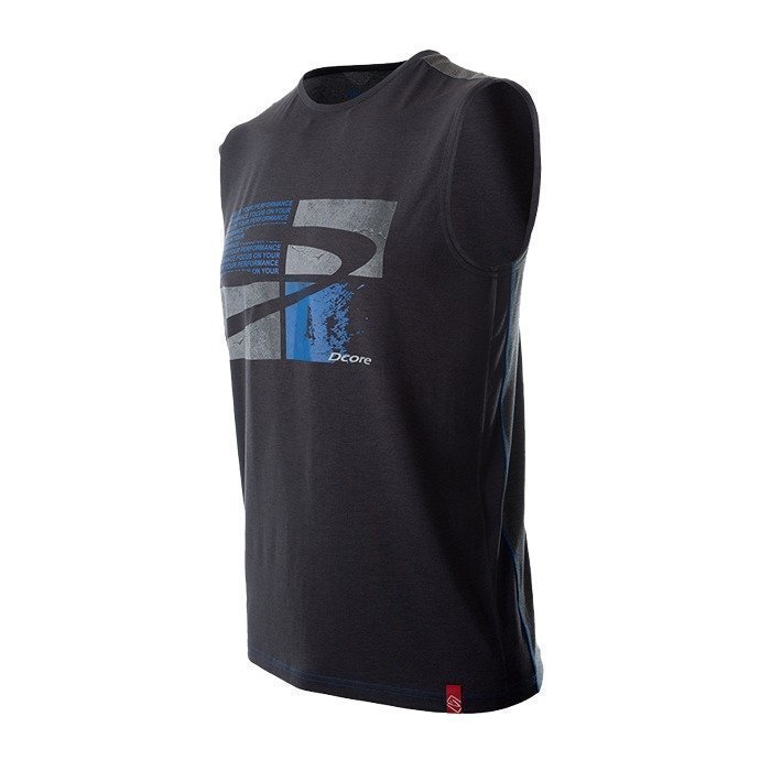 Dcore Tag Sleeveless Tee black/blue L