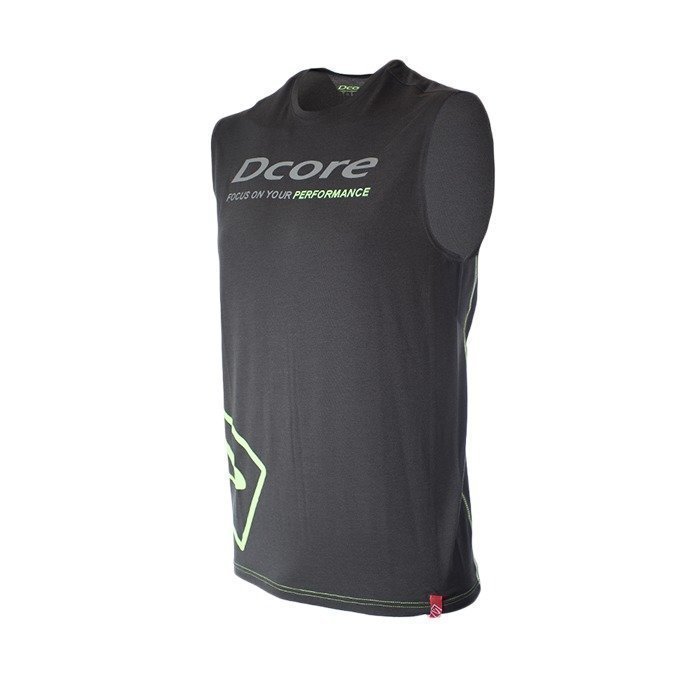 Dcore Tag Sleeveless Tee black/green flash M