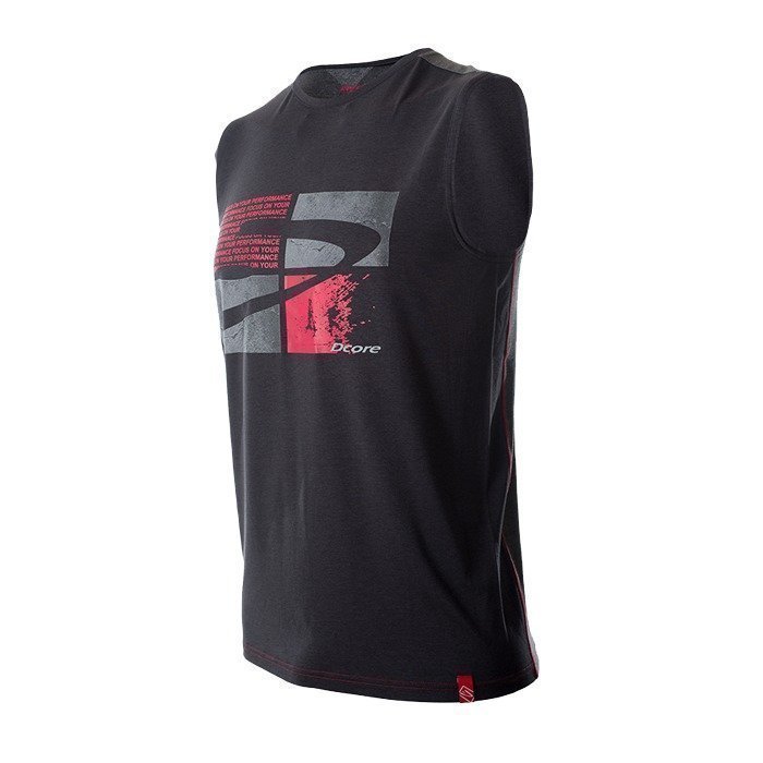 Dcore Tag Sleeveless Tee black/red M