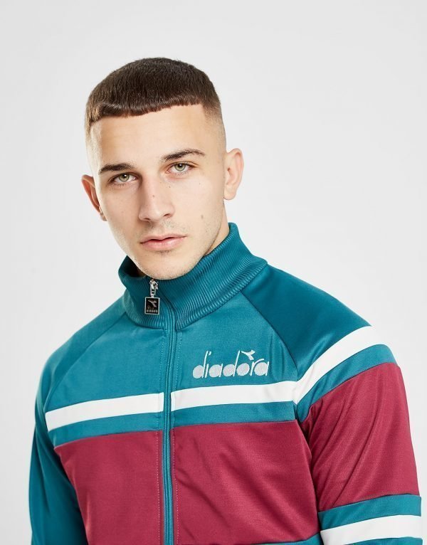 Diadora 80'S Track Top Teal / Burgundy