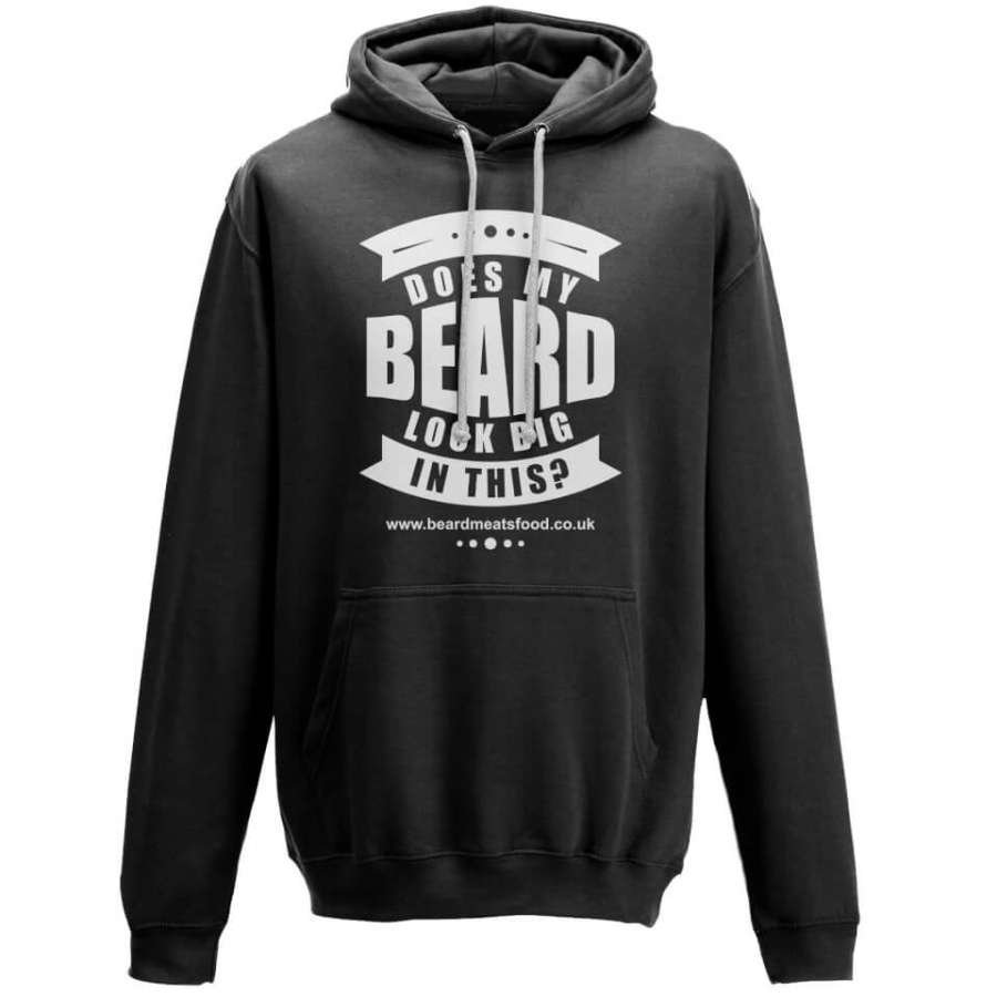 Does My Beard Look Big In This Men's Black Hoodie XXL Musta