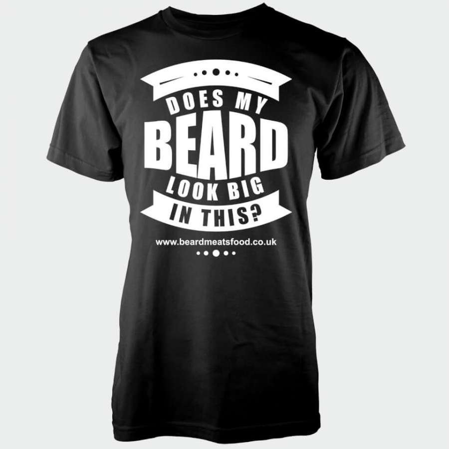 Does My Beard Look Big In This Men's Black T-Shirt S Musta