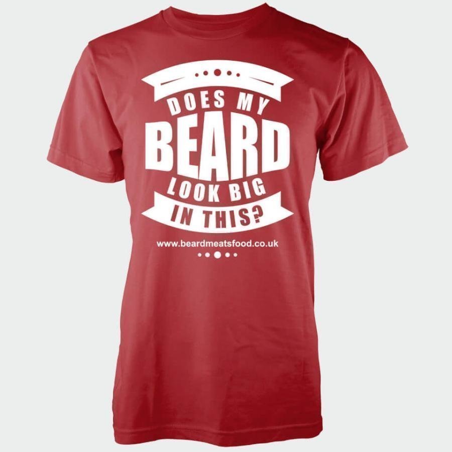Does My Beard Look Big In This Men's Red T-Shirt L Punainen