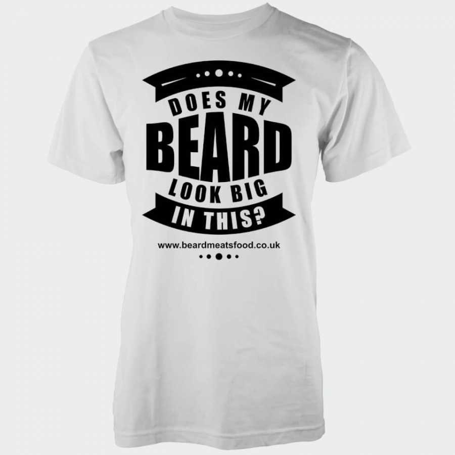 Does My Beard Look Big In This Men's White T-Shirt XL Valkoinen