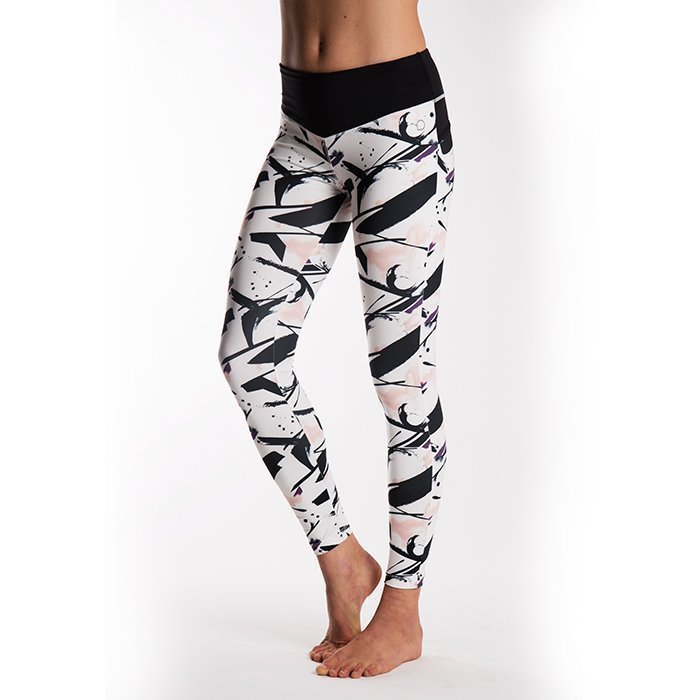 Drop of Mindfulness BOW II Tights Paint Print/Black Large