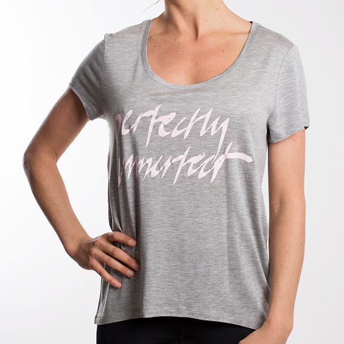 Drop of Mindfulness Isadora T-shirt Grey Melange Small