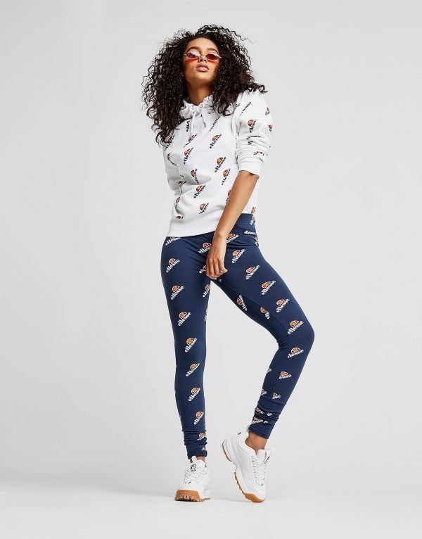 Ellesse All Over Print Logo Leggingsit Laivastonsininen