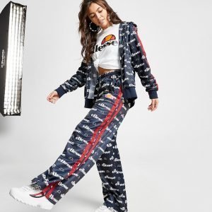 Ellesse Anne-Marie All Over Print Stripe Track Pants Laivastonsininen