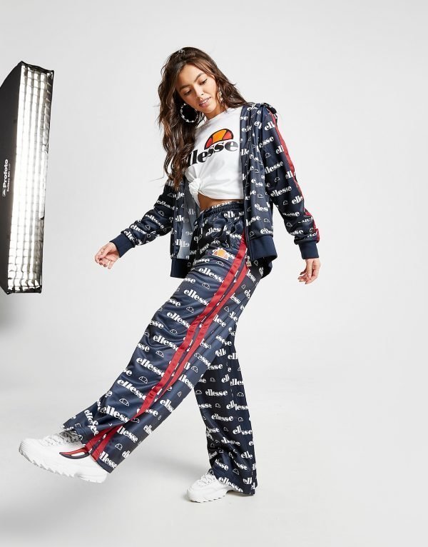 Ellesse Anne-Marie All Over Print Stripe Track Pants Laivastonsininen