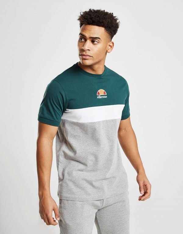 Ellesse Essen Colour Block T-Paita Harmaa