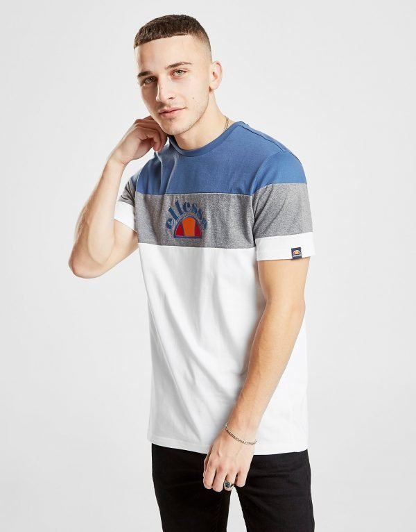 Ellesse Gubbio Colour Block T-Paita Sininen