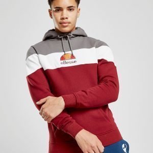 Ellesse Mazarino Colour Block Overhead Hoodie Burgundy / Grey / White