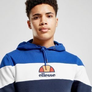 Ellesse Mazarino Colour Block Overhead Hoodie Laivastonsininen