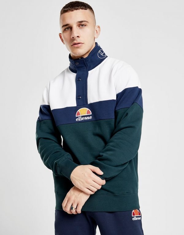 Ellesse Palvino Colour Block 1/4 Zip Track Top Vihreä