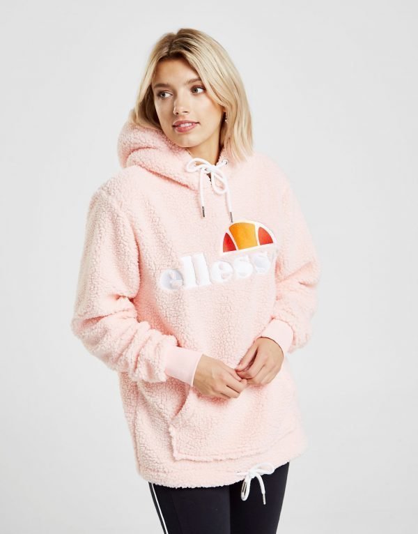 Ellesse Sherpa Boyfriend Overhead Huppari Vaaleanpunainen