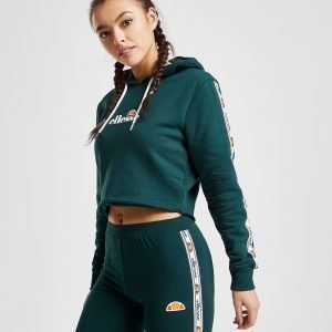 Ellesse Tape Crop Hoodie Vihreä