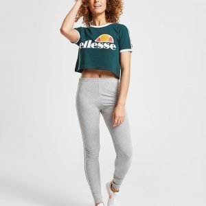 Ellesse Tape Crop Ringer T-Shirt Vihreä