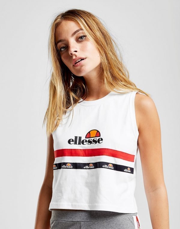 Ellesse Tape Crop Tank Top Valkoinen