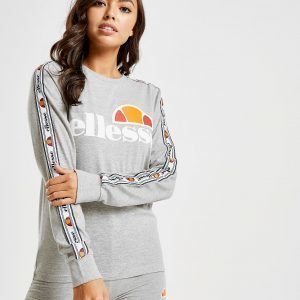 Ellesse Tape Long Sleeve Boyfriend T-Shirt Harmaa