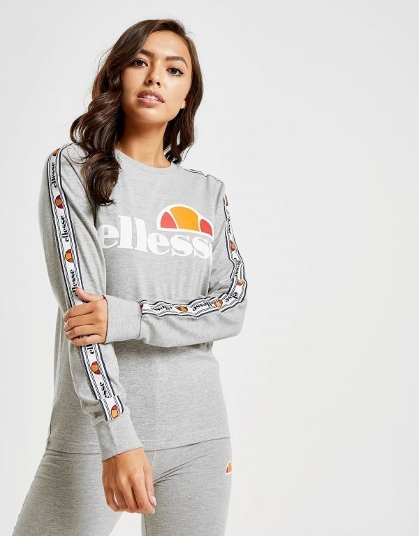 Ellesse Tape Long Sleeve Boyfriend T-Shirt Harmaa