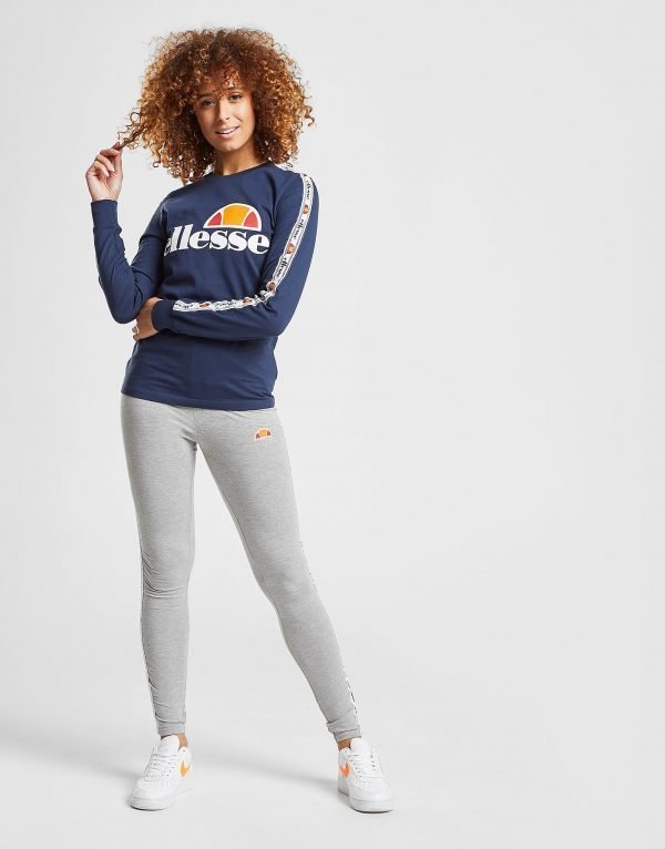 Ellesse Tape Long Sleeve Boyfriend T-Shirt Laivastonsininen