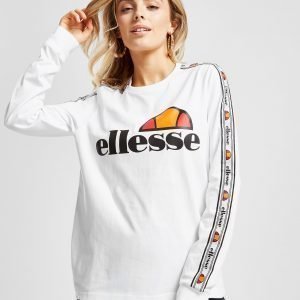 Ellesse Tape Long Sleeve Boyfriend T-Shirt Valkoinen