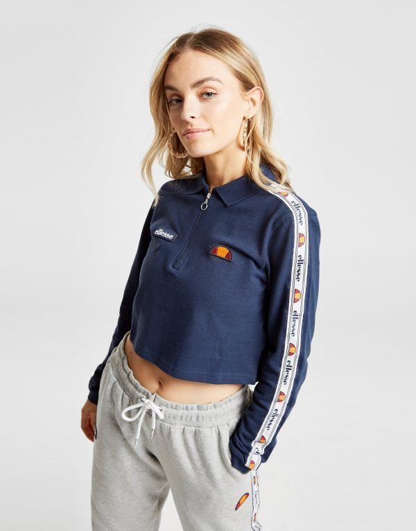 Ellesse Tape Long Sleeve Crop Poolopaita Sininen