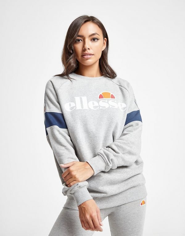 Ellesse Tape Panel Crew Sweatshirt Harmaa