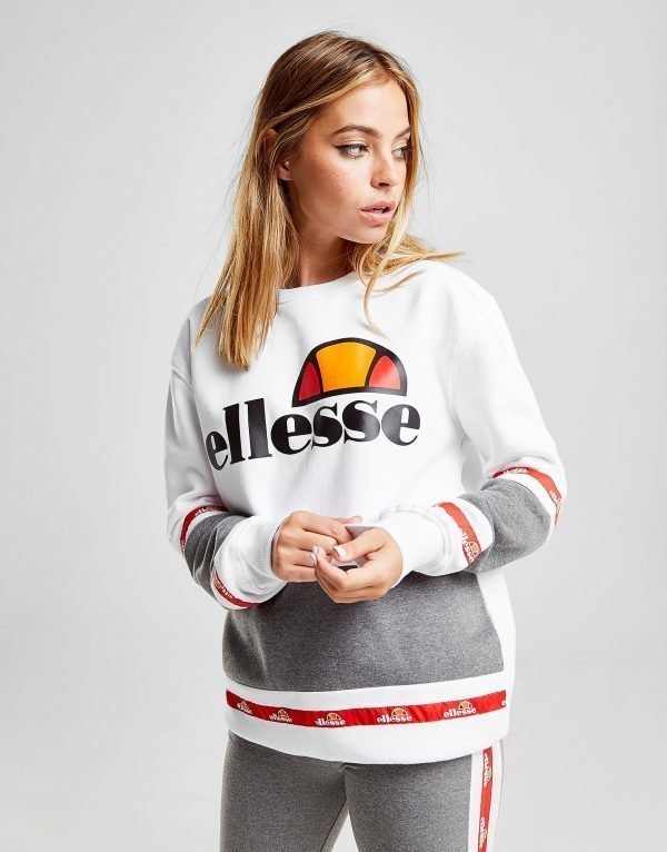 Ellesse Tape Panel Crew Sweatshirt Valkoinen