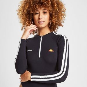 Ellesse Tape Zip Long Sleeve Bodysuit Musta