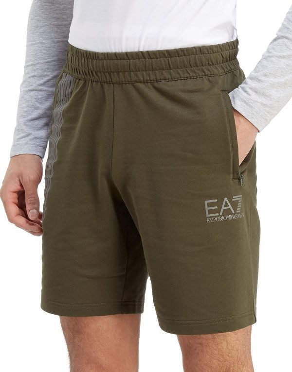 Emporio Armani Ea7 7 Lines Shorts Khaki / White