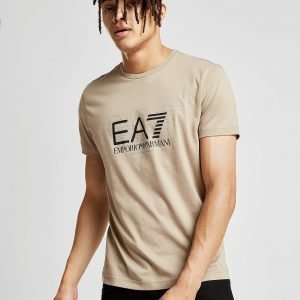 Emporio Armani Ea7 Central Eagle T-Paita Tan / Black