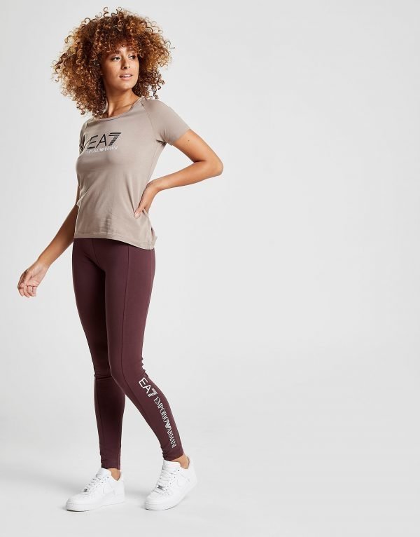 Emporio Armani Ea7 Leggings Burgundy / White