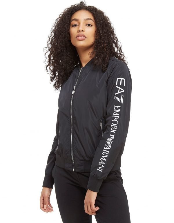 Emporio Armani Ea7 Logo Bomber Takki Musta