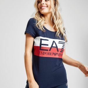 Emporio Armani Ea7 Logo Stripe T-Shirt Laivastonsininen