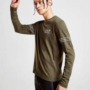 Emporio Armani Ea7 Long Sleeve Tape T-Shirt Khaki