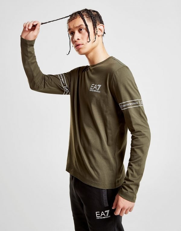 Emporio Armani Ea7 Long Sleeve Tape T-Shirt Khaki