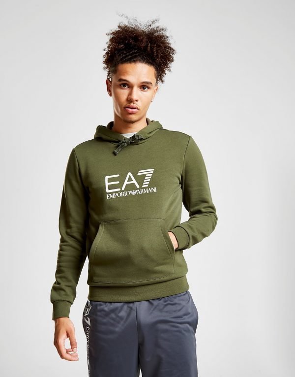 Emporio Armani Ea7 Overhead Logo Hoodie Khaki